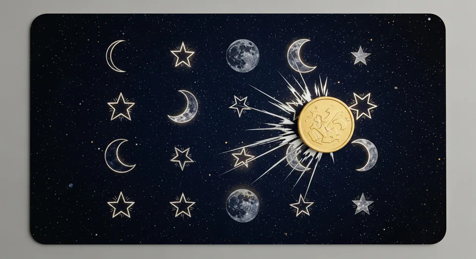 A celestial scratch tablet for the Lunar Glyphs game.